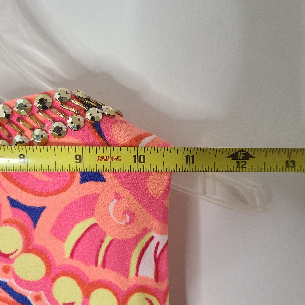 Lilly Pulitzer Mimi Embellished Trapese Dress in Multi Reef Retreat Print Sz S - Picture 14 of 14